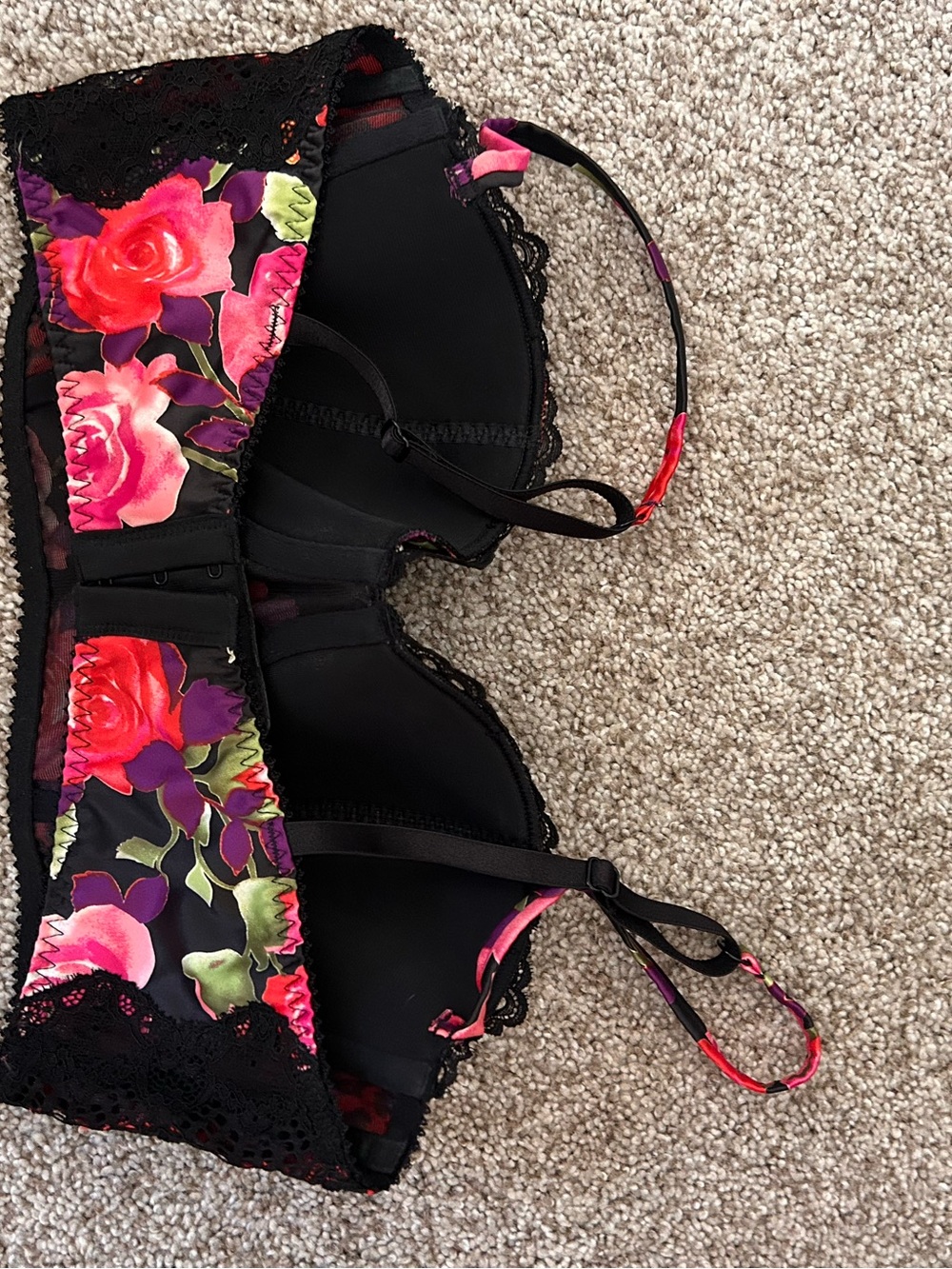 NWOT Victoria’s Secret Leopard and Rose Bustier Push Up Bra. 36B. Sexy. Bold. - Picture 3 of 7